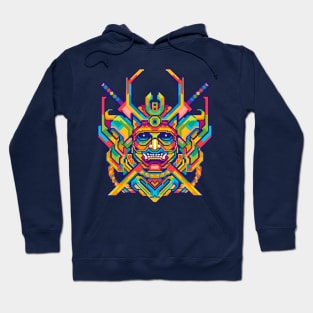 JAPANESE SAMURAI HEAD POP ART Hoodie